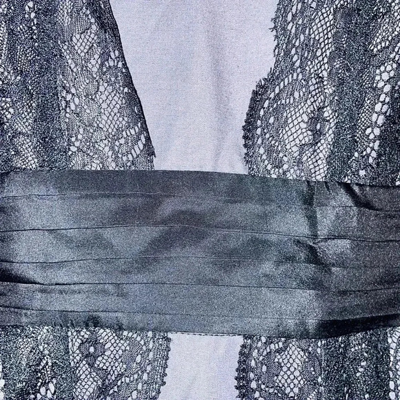 Anthropology Black/Gray Lace Dress- 2 - Picture 6 of 10